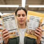 Mitos e Verdades sobre Dietas - Pessoa analisando rótulos de alimentos em um supermercado