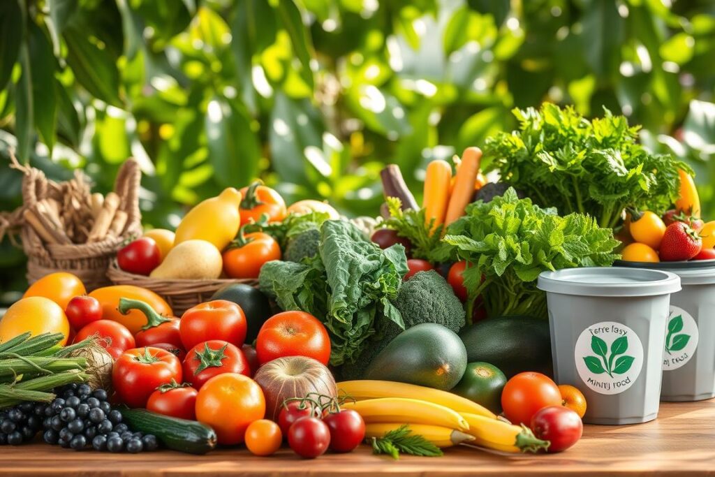 um conjunto de vegetais sobre uma mesa