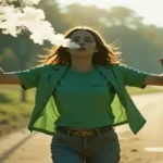Estratégias para a Cessação do Tabagismo - Uma pessoa de costas caminhando em direção a luz com os braços abertos