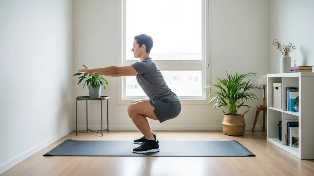exercícios de calistenia para fazer em casa: prancha, flexão, agachamento, avanço, abdominal e polichinelo