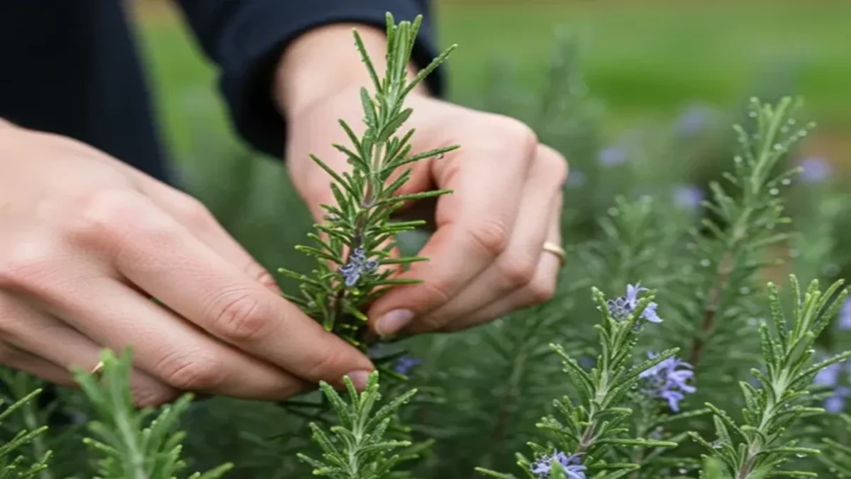 Como colher e preparar alecrim fresco para chá cerebral.