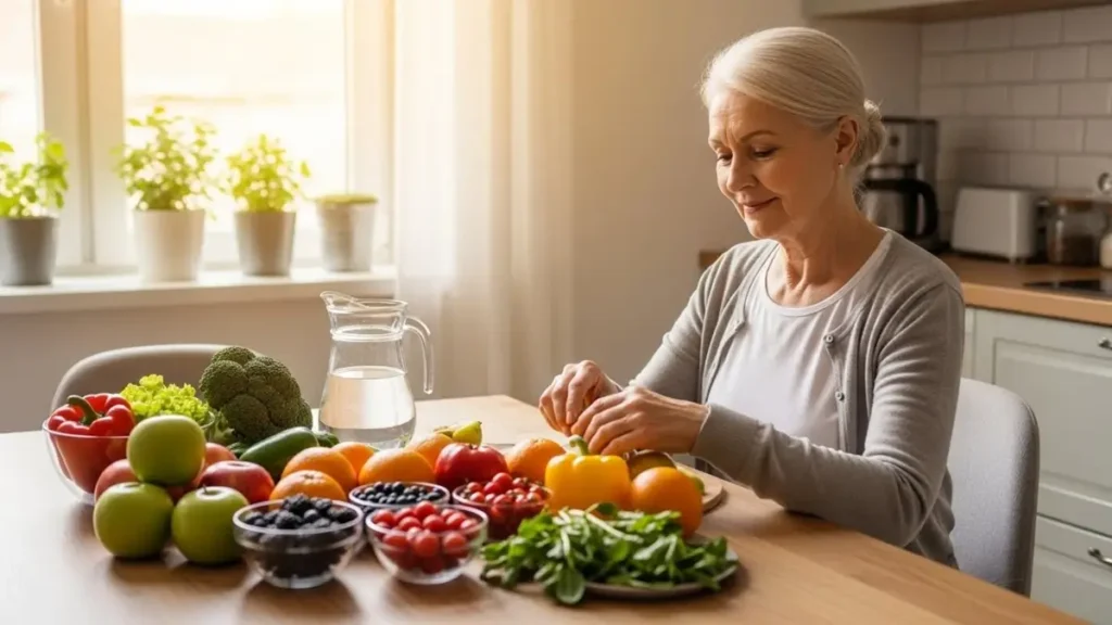 Longevidade saudável após os 60 anos começa com hábitos simples como boa alimentação, hidratação e rotina equilibrada.
