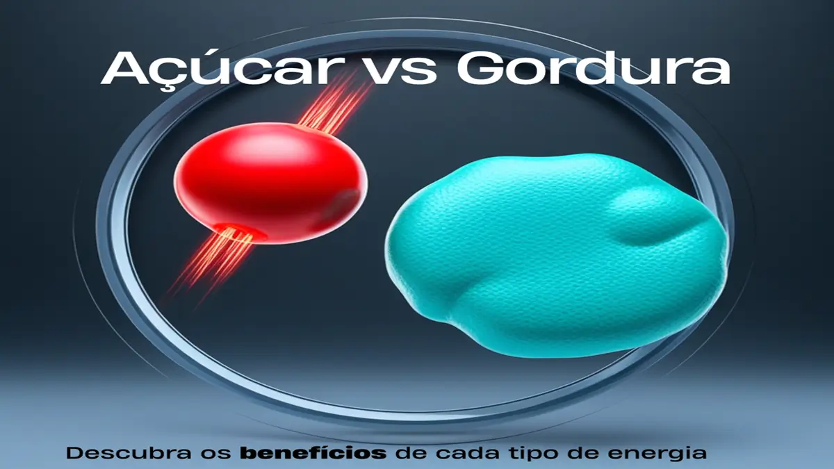 Açúcar vs. Gordura: Qual Engorda Mais? A Ciência Responde (2026) 1 Balança científica comparando açúcar e gordura em laboratório, ilustrando o impacto de cada nutriente na saúde metabólica
