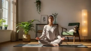 Hobbies para Reduzir Estresse e Ansiedade - Pessoa praticando hobbies para reduzir estresse e ansiedade em ambiente tranquilo