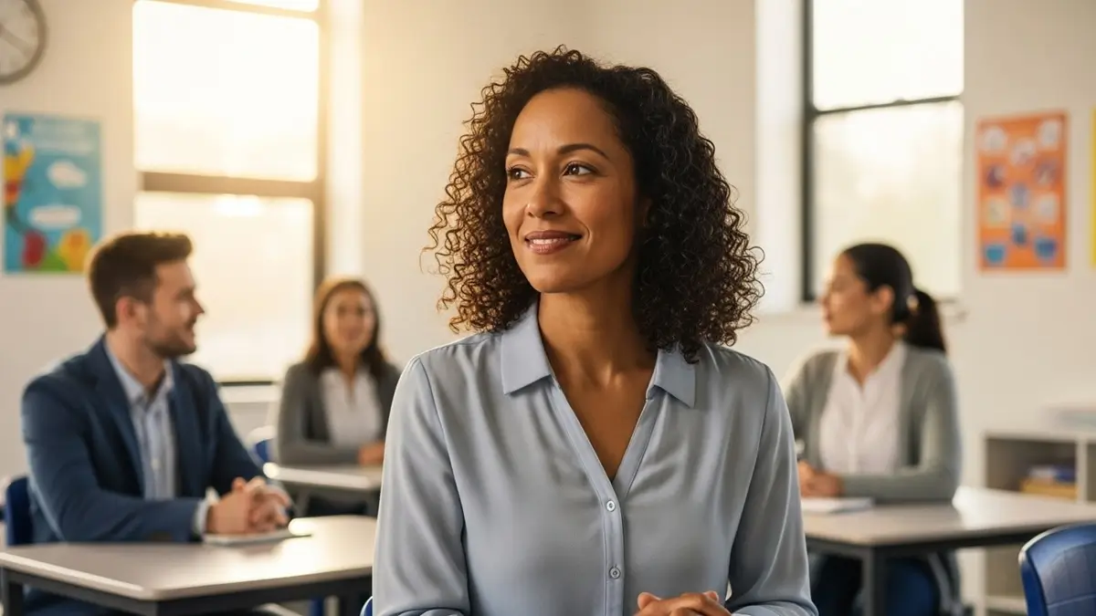 Saúde Mental Escolar - Imagem que simboliza o suporte psicossocial e a formação continuada para professores em ambiente escolar, em linha com a Lei nº 13.935/2019.