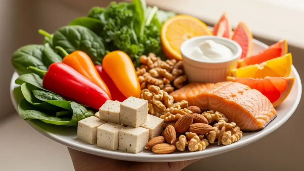 Alimentação saudável para mulheres após os 60 anos com foco em saúde óssea