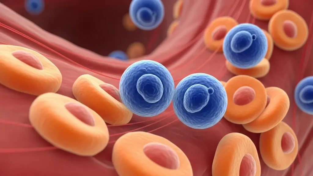 Nobel de Medicina - Imagem artística de células T reguladoras (azul) mantendo a paz e o equilíbrio do sistema imunológico no corpo.