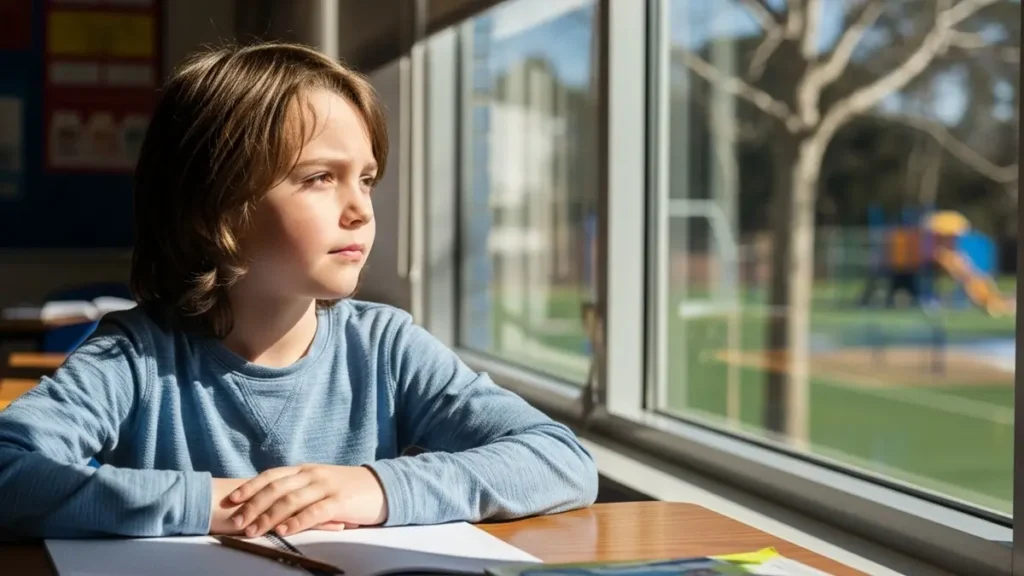 Criança em reflexão, representando a saúde mental de crianças e adolescentes no Brasil.