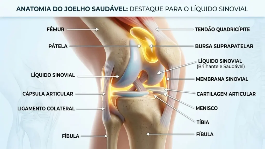 Dores nas Articulações no Inverno - Representação química da lubrificação do fluido sinovial na articulação.