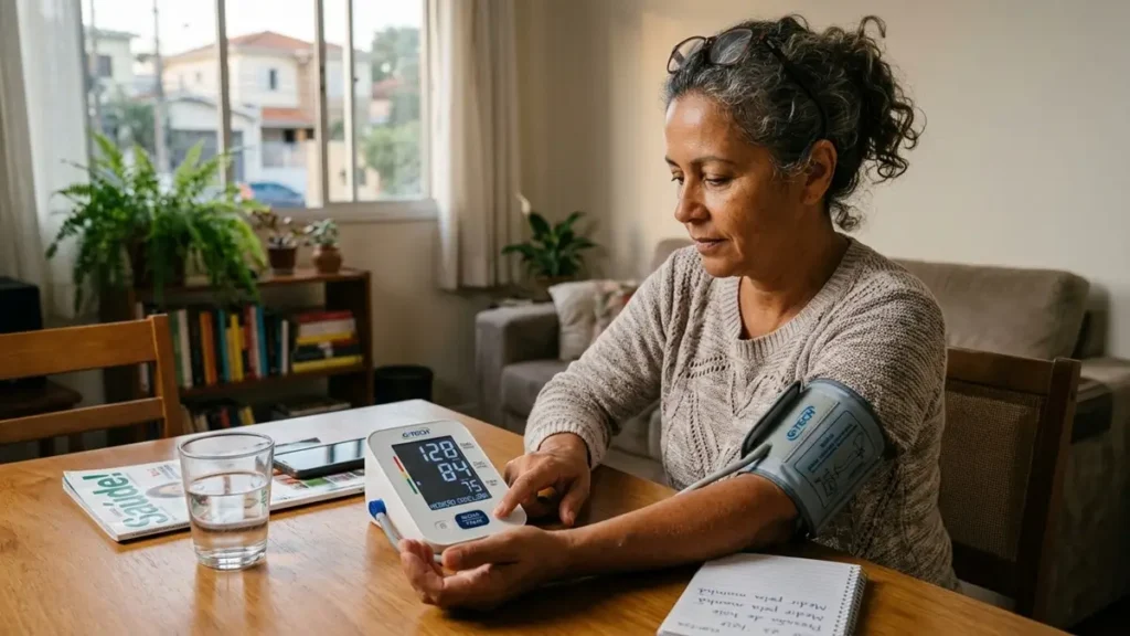 Pressão Alta: Quanto Tempo Leva Para Danificar o Coração? 1 Pressão Alta - Medição de pressão arterial em casa como hábito preventivo