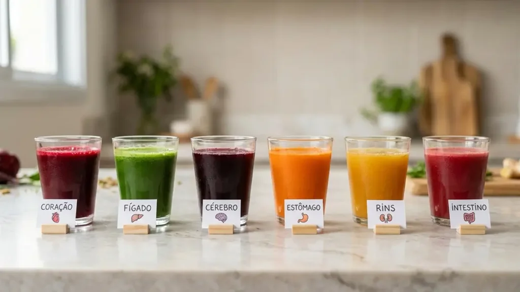 Suco de Beterraba para o Fígado: a Receita de Desintoxicação Completa com Mais 6 Sucos para Cada Órgão 1 Suco de Beterraba - Seis sucos naturais coloridos para desintoxicação do corpo